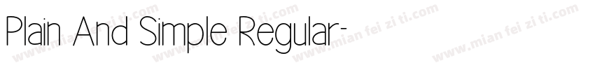 Plain And Simple Regular字体转换